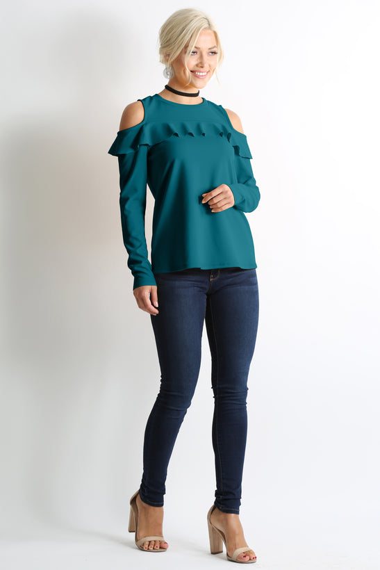 Flash the Shoulders Frill Top