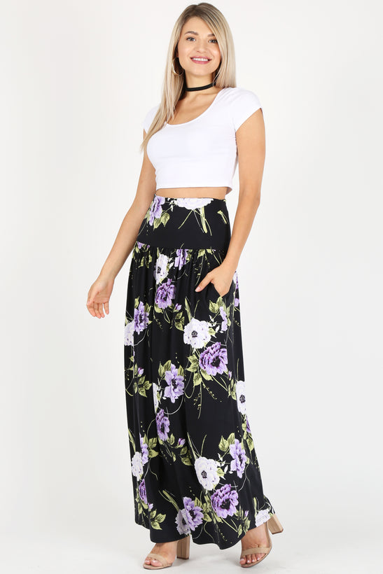 black lilac floral
