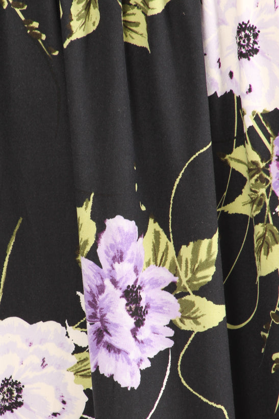 black lilac floral