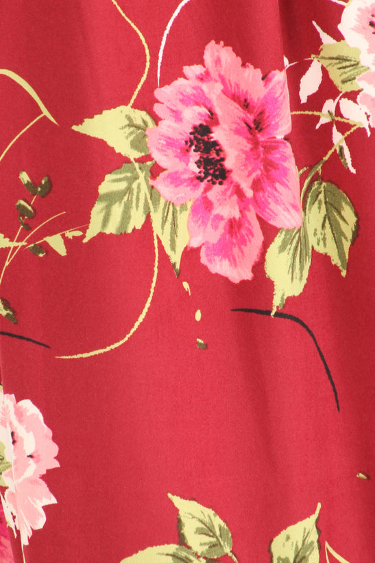 burgundy rose floral
