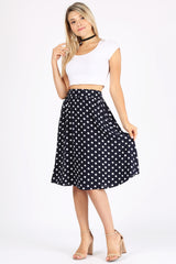 Load image into Gallery viewer, navy/white polka dot print
