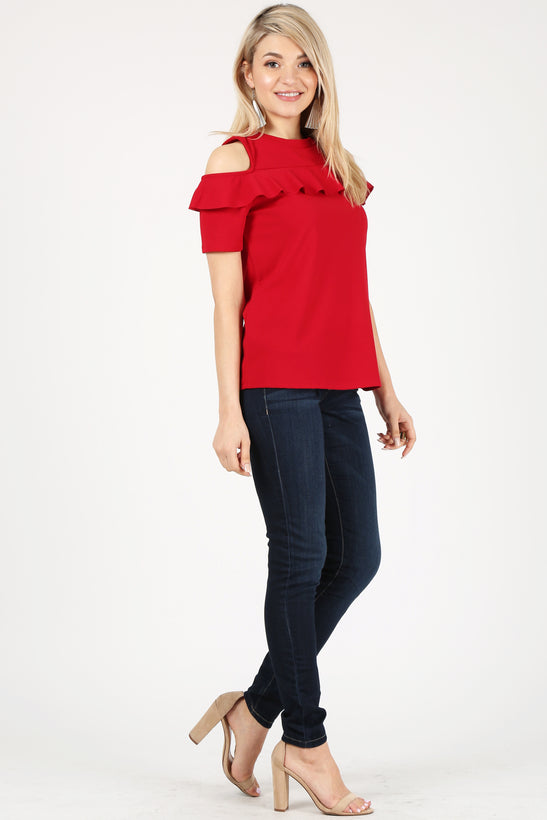 red/short sleeve