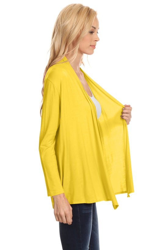 Womens Open Drape Cardigan Reg and Plus Size Cardigan Sweater Long Sleeves - USA