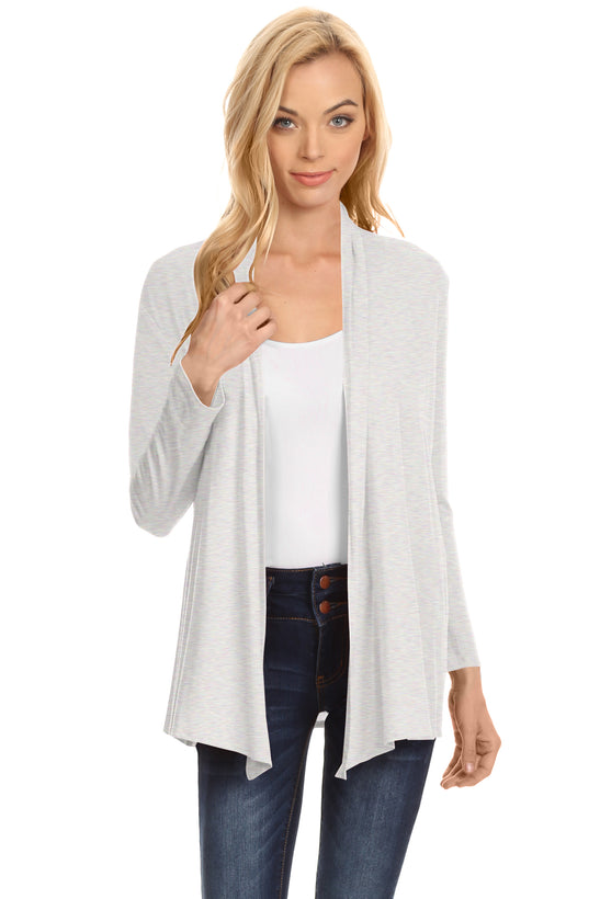 Womens Open Drape Cardigan Reg and Plus Size Cardigan Sweater Long Sleeves - USA