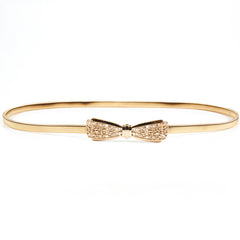 Load image into Gallery viewer, Dress Belts for Women Leaf Design Slim Stretch Elastic Waist Metal Gold Womens Belts for Dresses
