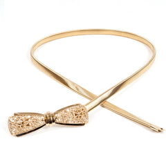 Load image into Gallery viewer, Dress Belts for Women Leaf Design Slim Stretch Elastic Waist Metal Gold Womens Belts for Dresses