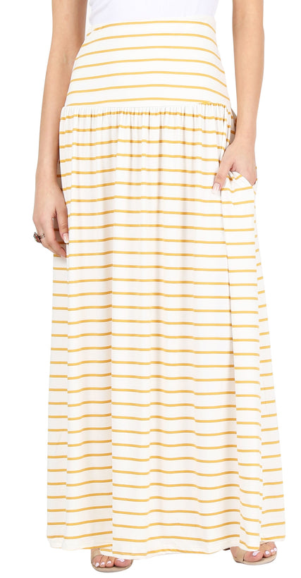 mustard stripe ankle-length