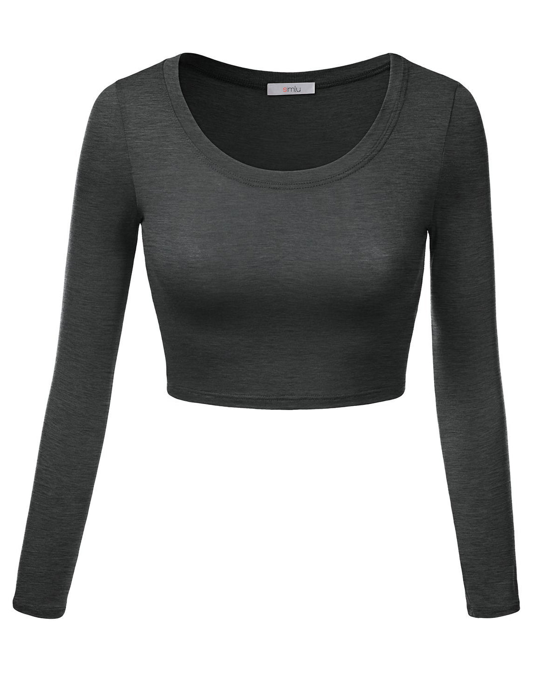 Crop Top for Women Crew Neck Basic Long Sleeve Crop Top - USA