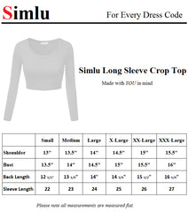 Load image into Gallery viewer, Crop Top for Women Crew Neck Basic Long Sleeve Crop Top - USA