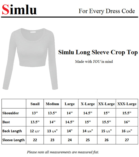 Crop Top for Women Crew Neck Basic Long Sleeve Crop Top - USA