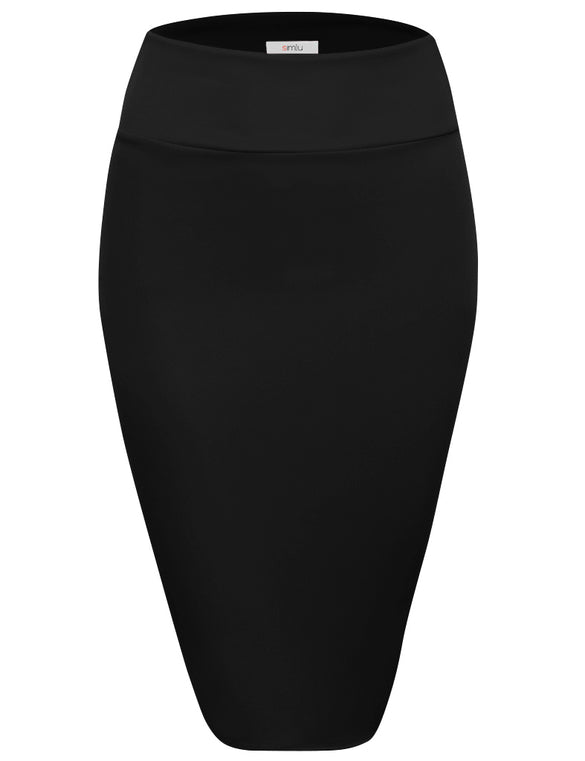 Slay All Day Plus Size Scuba Skirt