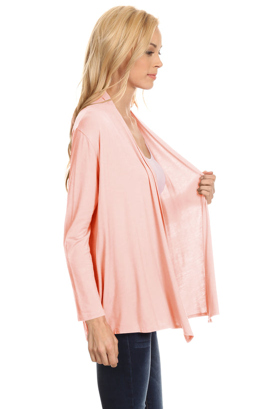 Womens Open Drape Cardigan Reg and Plus Size Cardigan Sweater Long Sleeves - USA