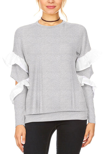 Ruffle Reality Pullover Top