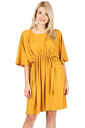 Drape with Dolman Casual Dress