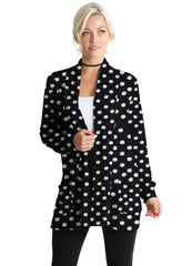 Load image into Gallery viewer, big black dots pocket ruched sleeve