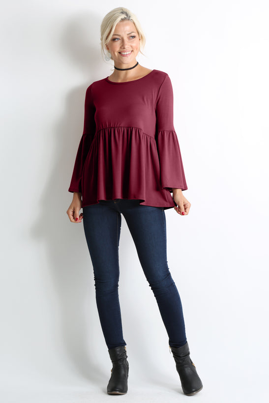 Pine For Peplum Babydoll Top