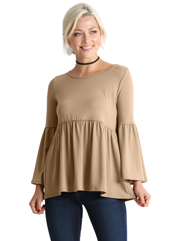 Pine For Peplum Babydoll Top