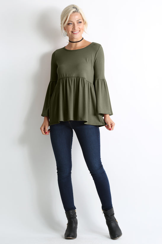 Pine For Peplum Babydoll Top