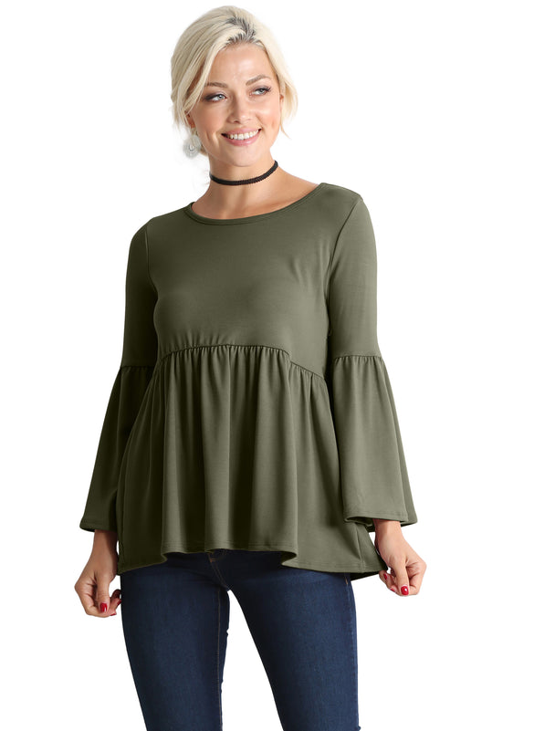 Pine For Peplum Babydoll Top