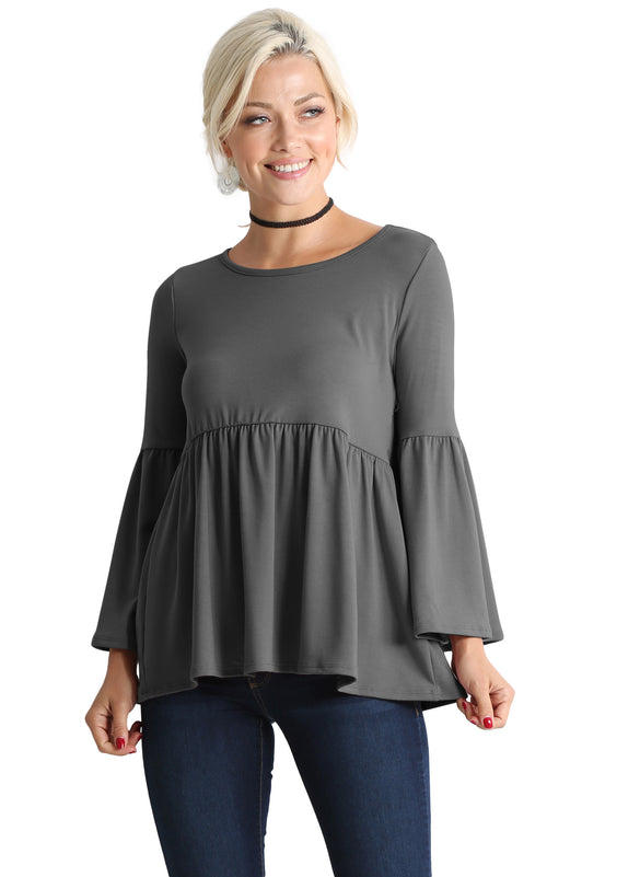 Pine For Peplum Babydoll Top