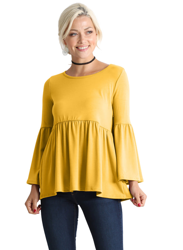 Pine For Peplum Babydoll Top