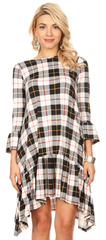 Load image into Gallery viewer, black ivory plaid
