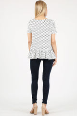 Load image into Gallery viewer, polka dot white/black /short sleeve