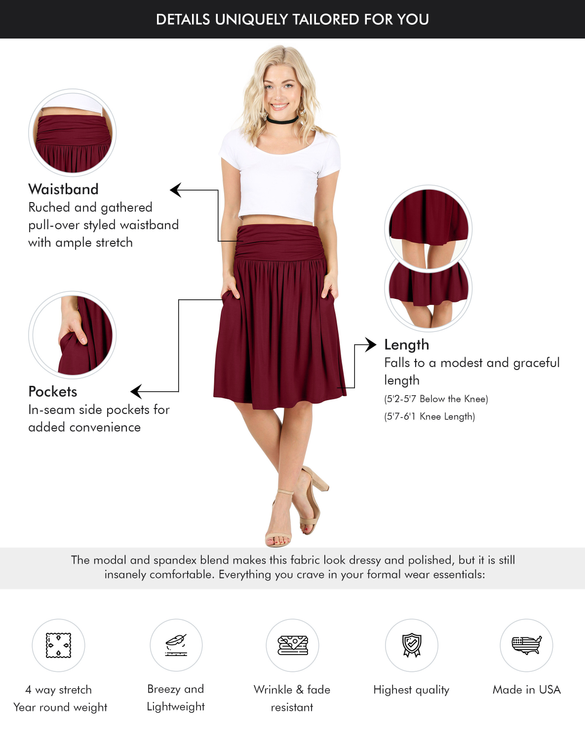 Comfort In Casual Stretch Skirt